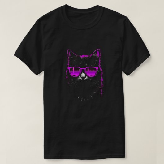 Cyberpunk-Katzendesign T-Shirt (Design vorne)