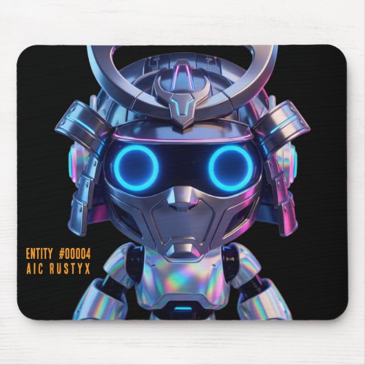 Cyberpunk-KI-Roboter-Mauspad #00004 | AIC Rustyx Mousepad (Vorne)