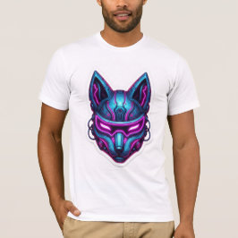 Cyberpunk Kitsune-Maske T-Shirt