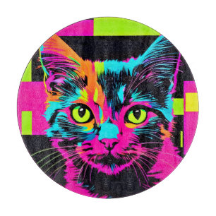 Cyberpunk Kitty Kunst Schneidebrett