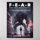 Cyberpunk - Krieger, Fitness, Workout, Erfolg Poster (Vorne)