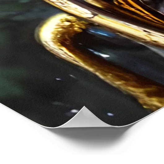 Cyberpunk-Kriegerin | AI Art Poster (Ecke)