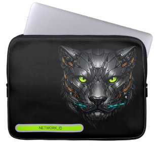 Cyberpunk Kybernetischer Panther Gamer Custom I Laptopschutzhülle