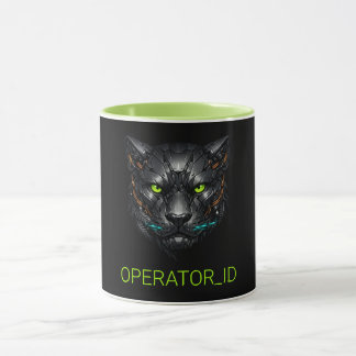 Cyberpunk Kybernetischer Panther Gamer Custom Tasse