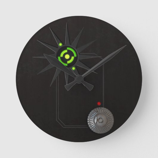 Cyberpunk-LED-Wall-Uhr Runde Wanduhr (Vorderseite)