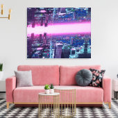 Cyberpunk Leinwand (Insitu (Wohnzimmer))