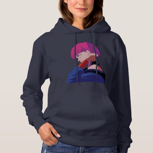Cyberpunk-Lucy-Frauen Hoodie (Vorderseite)