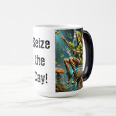 Cyberpunk-Mädchen im Pilz Verwandlungstasse (VorderseiteRechts)