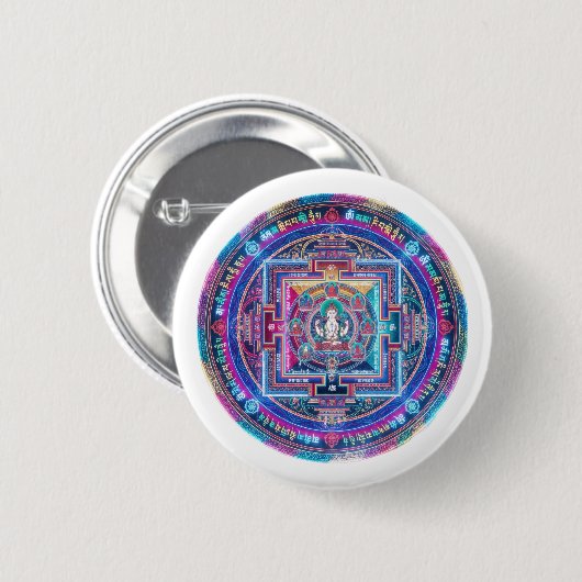Cyberpunk Mandala Button (Vorne & Hinten)