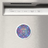 Cyberpunk Mandala Magnet (In Situ (Geschirrspüler))