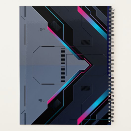Cyberpunk-Mecha-Rüstung | Personalisierter Gamer-A Planer (Rückseite)