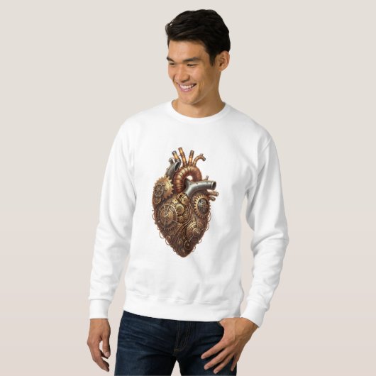 Cyberpunk Mechanical Heart Art Sweatshirt (Vorne ganz)