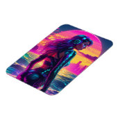 Cyberpunk Mermaid Flexible Foto Magnet (Linke Seite)