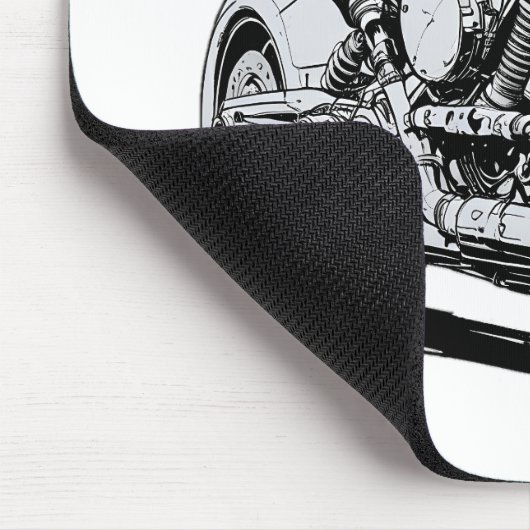 Cyberpunk-Motorradtinte Zeichnend Mousepad (Ecke)