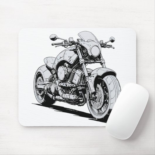 Cyberpunk-Motorradtinte Zeichnend Mousepad (Mit Mouse)