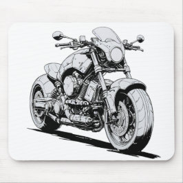 Cyberpunk-Motorradtinte Zeichnend Mousepad