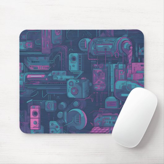 Cyberpunk-Muster Mousepad (Mit Mouse)