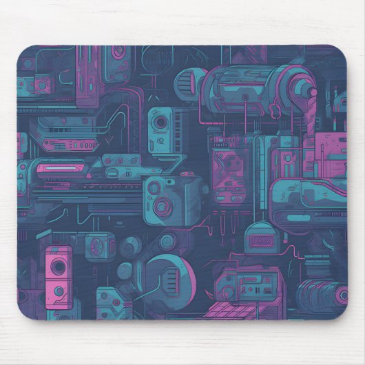 Cyberpunk-Muster Mousepad (Vorne)