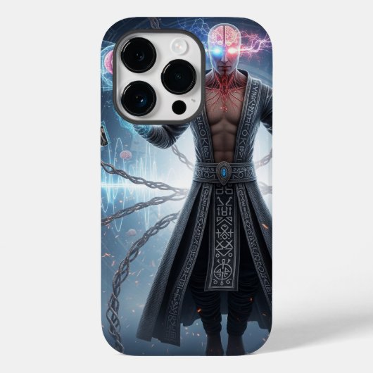 Cyberpunk Mystic | Techno Sorcerer Case-Mate iPhone Hülle (Rückseite)
