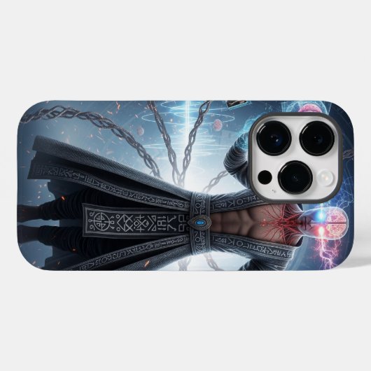 Cyberpunk Mystic | Techno Sorcerer Case-Mate iPhone Hülle (Rückseite (Horizontal))