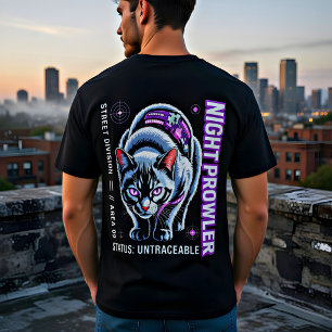Cyberpunk-Nachtpirscher-Katze Geschenk für Gamer T-Shirt