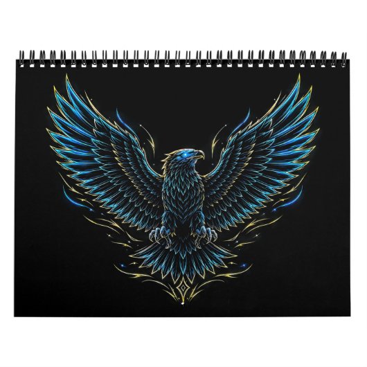 Cyberpunk-Neon-Adler-Kalender Kalender (Titelbild)