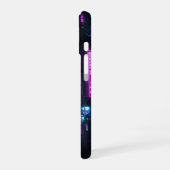 Cyberpunk Neon Anime Girl Glitch Phone Case iPhone 16 Hülle (Linke Seite)
