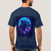 Cyberpunk Neon Black Panther T-Shirt (Rückseite)