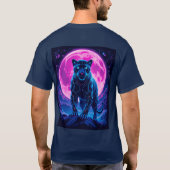 Cyberpunk Neon Black Panther T-Shirt (Rückseite)