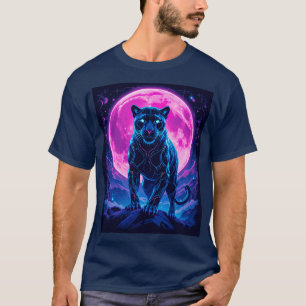 Cyberpunk Neon Black Panther T-Shirt