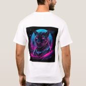 Cyberpunk Neon Black Panther T-Shirt (Rückseite)