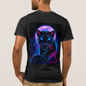 Cyberpunk Neon Black Panther T-Shirt (Rückseite)
