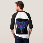 Cyberpunk Neon Dragon - Futuristische geometrische T-Shirt (Schwarz voll)