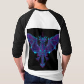 Cyberpunk Neon Dragon - Futuristische geometrische T-Shirt (Rückseite)