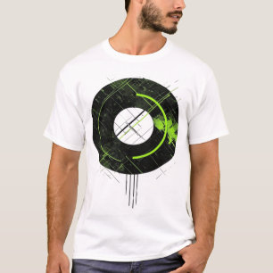 Cyberpunk Neon Grün Geometrische Glitch Techwear T-Shirt