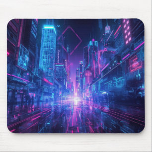 Cyberpunk-Neon-Stadtbild-Gaming-Mauspad - Futuris Mousepad