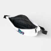 Cyberpunk-Neon-Wolf - Synthwave-Roboter-Tier Bauchtasche (Offen)