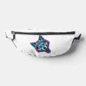 Cyberpunk-Neon-Wolf - Synthwave-Roboter-Tier Bauchtasche (Ablage )