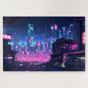 Cyberpunk Night City Dach Puzzle