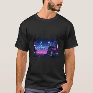 Cyberpunk Night City Dach T-Shirt