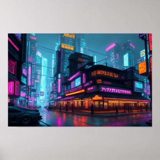 Cyberpunk Night City Poster (Vorne)