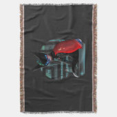 Cyberpunk Ninja Black Cat Decke (Vorderseite Vertikal)