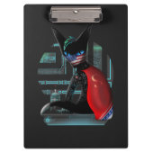 Cyberpunk Ninja Black Cat Klemmbrett (Vorderseite)