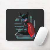Cyberpunk Ninja Black Cat Mousepad (Mit Mouse)