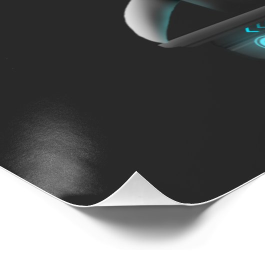 Cyberpunk Ninja Black Cat Poster (Ecke)