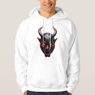 Cyberpunk Oni-Maske Hoodie - Futuristisches Japani