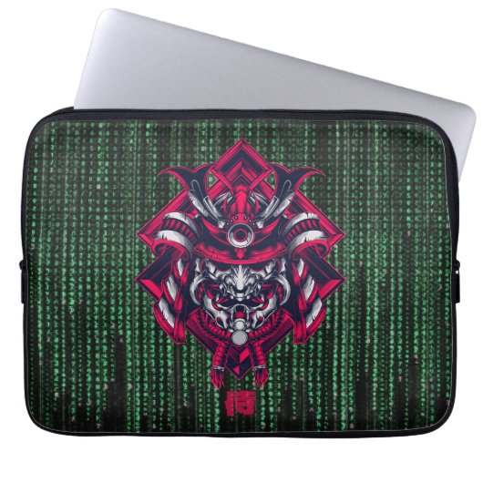 Cyberpunk Oni Matrix Laptop Sleeve (Vorderseite)