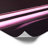 Cyberpunk Orange City Art Poster (Ecke)