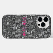 Cyberpunk-PCB-Elektronik-Schalttafel-Muster iPhone Hülle (Rückseite (Horizontal))
