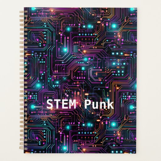 Cyberpunk-PCB-Elektronik-Schalttafel-Muster Planer (Vorderseite)